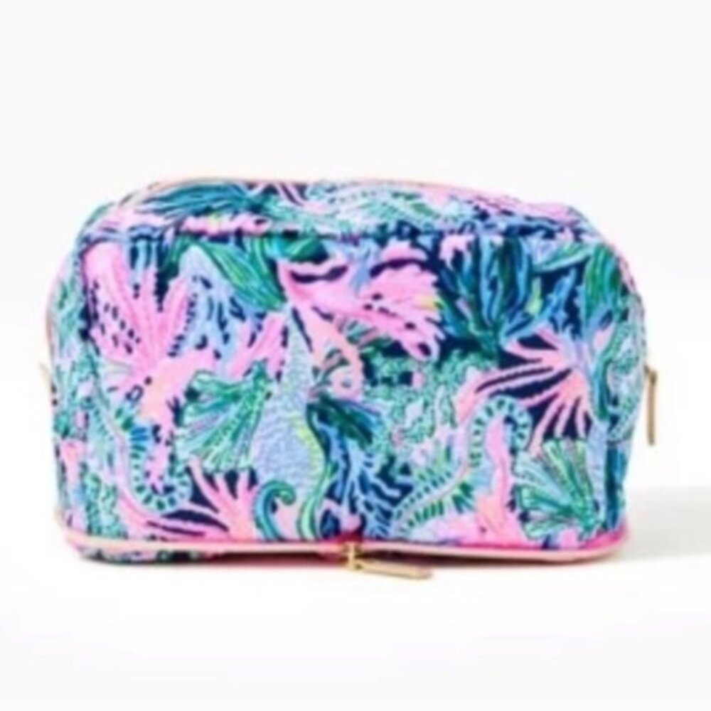 Lilly Pulitzer Packable Cosmetic Bag - Bringing Mermaid Back NWT